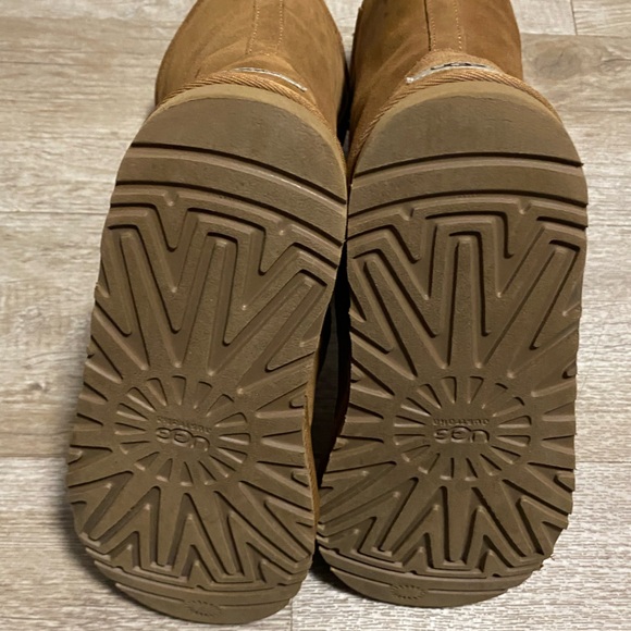 UGG CHESTNUT SHEARLING ZIP UP BOOTS BIG GIRLS SIZE 5 - Picture 10 of 11